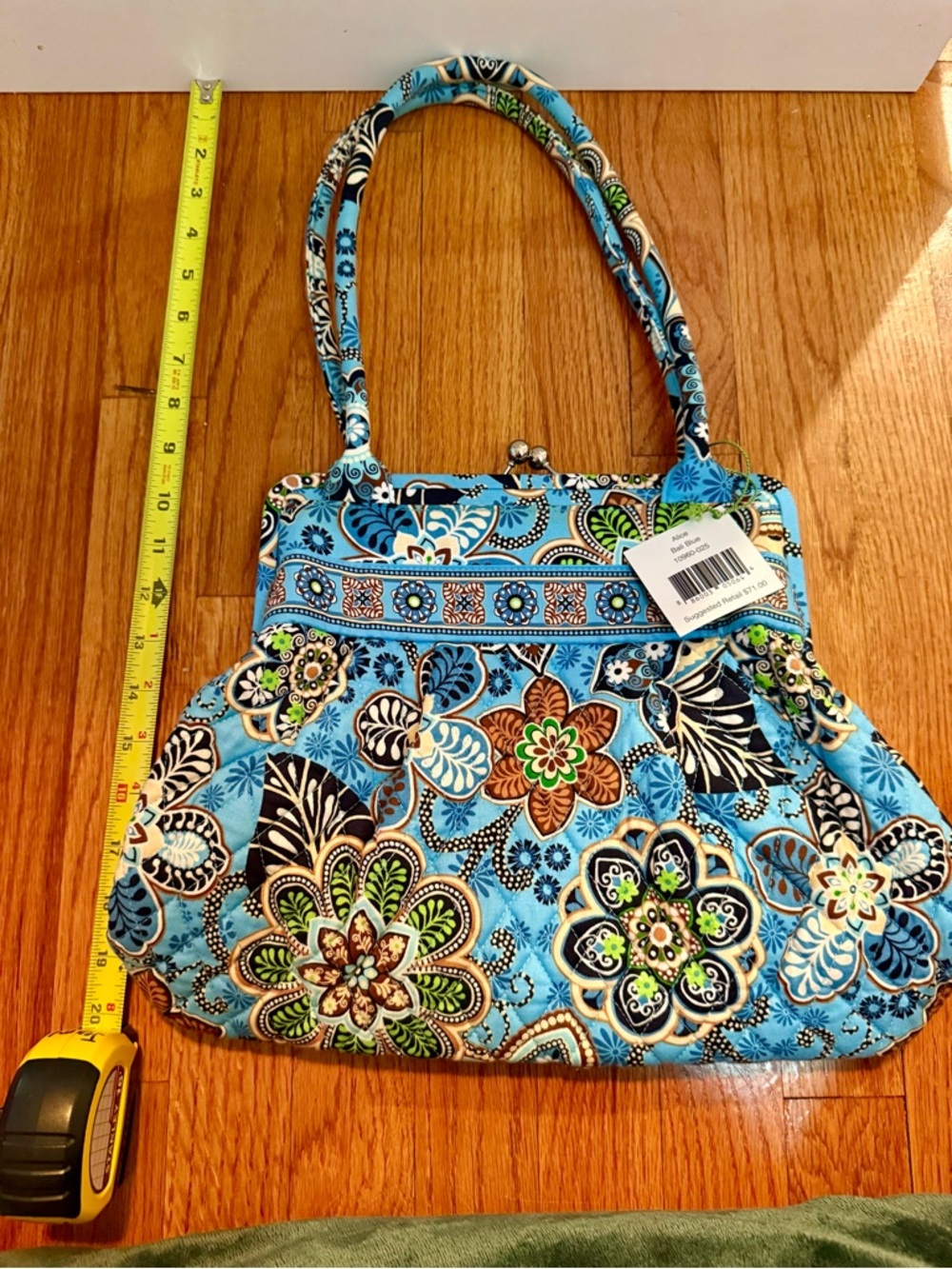 NWT Vera Bradley Alice kisslock bag in the retired Bali Blue pattern